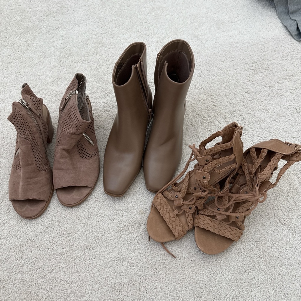 Stylish Brown Women's Boots and Sandals